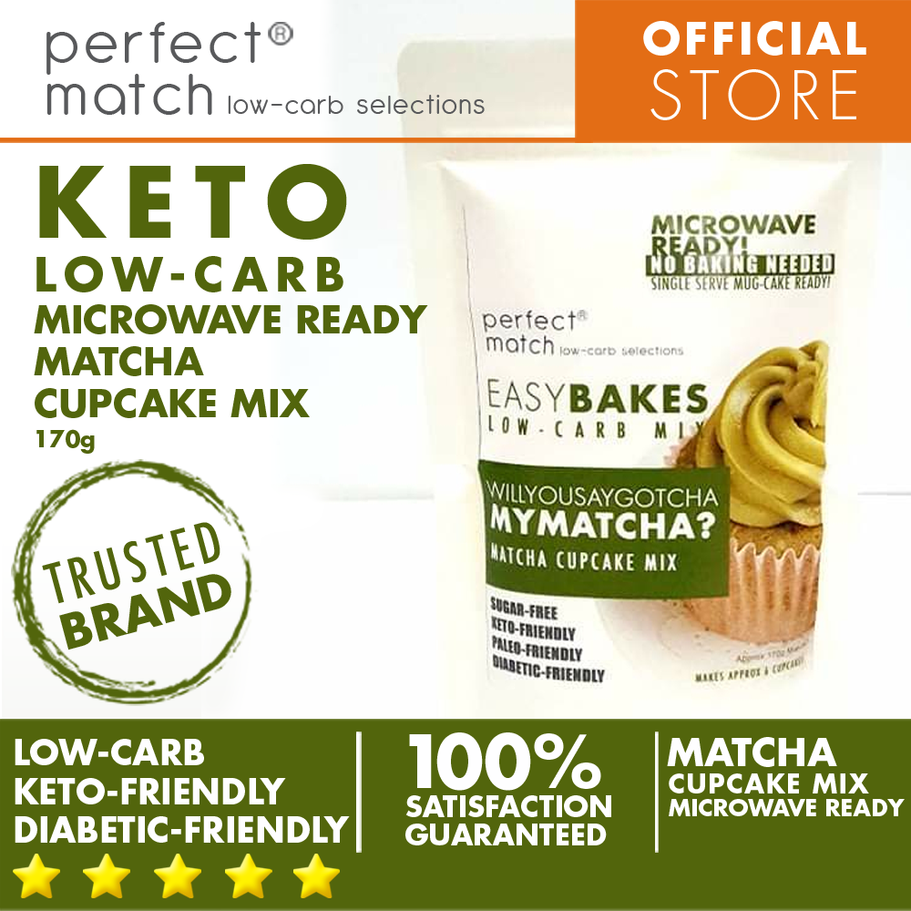 PerfectMatch Low-carb® l Keto Matcha Cupcake Mix l