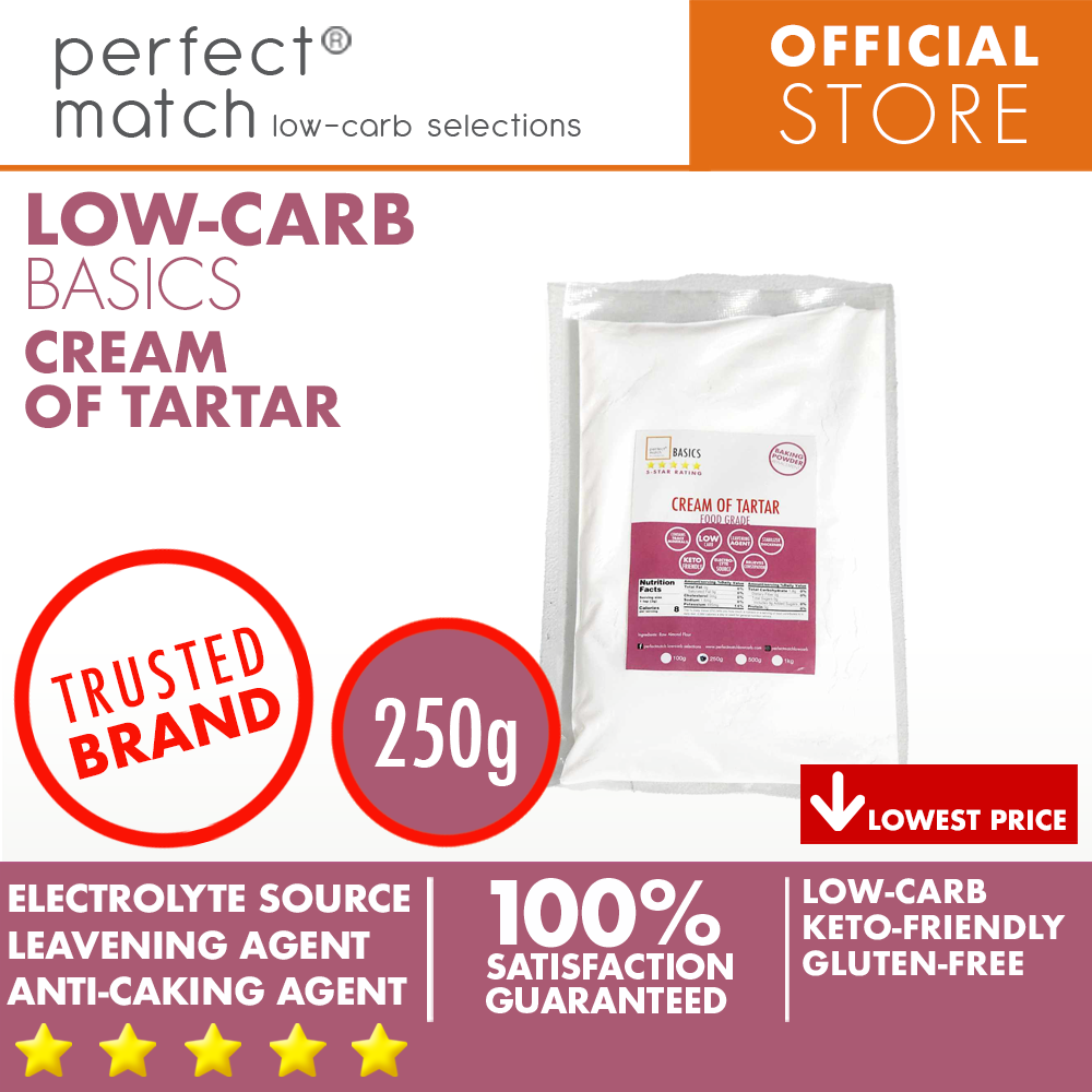 PerfectMatch Low-carb® l Cream of Tartar | Food-Grade | Baking Essential I Electrolyte Source