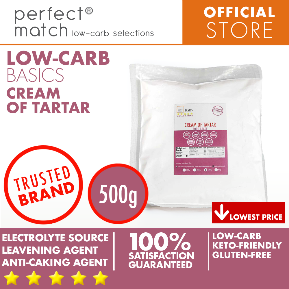 PerfectMatch Low-carb® l Cream of Tartar | Food-Grade | Baking Essential I Electrolyte Source