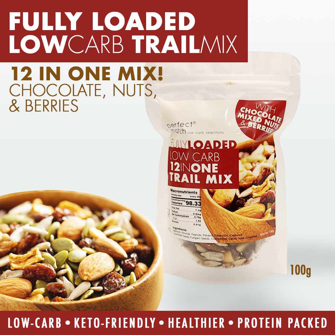 PerfectMatch Low-carb® l Low-Carb Trail Mix l Fully Loaded 12-in-1 l Chocolates, Mixed Nuts Berries l 250grams