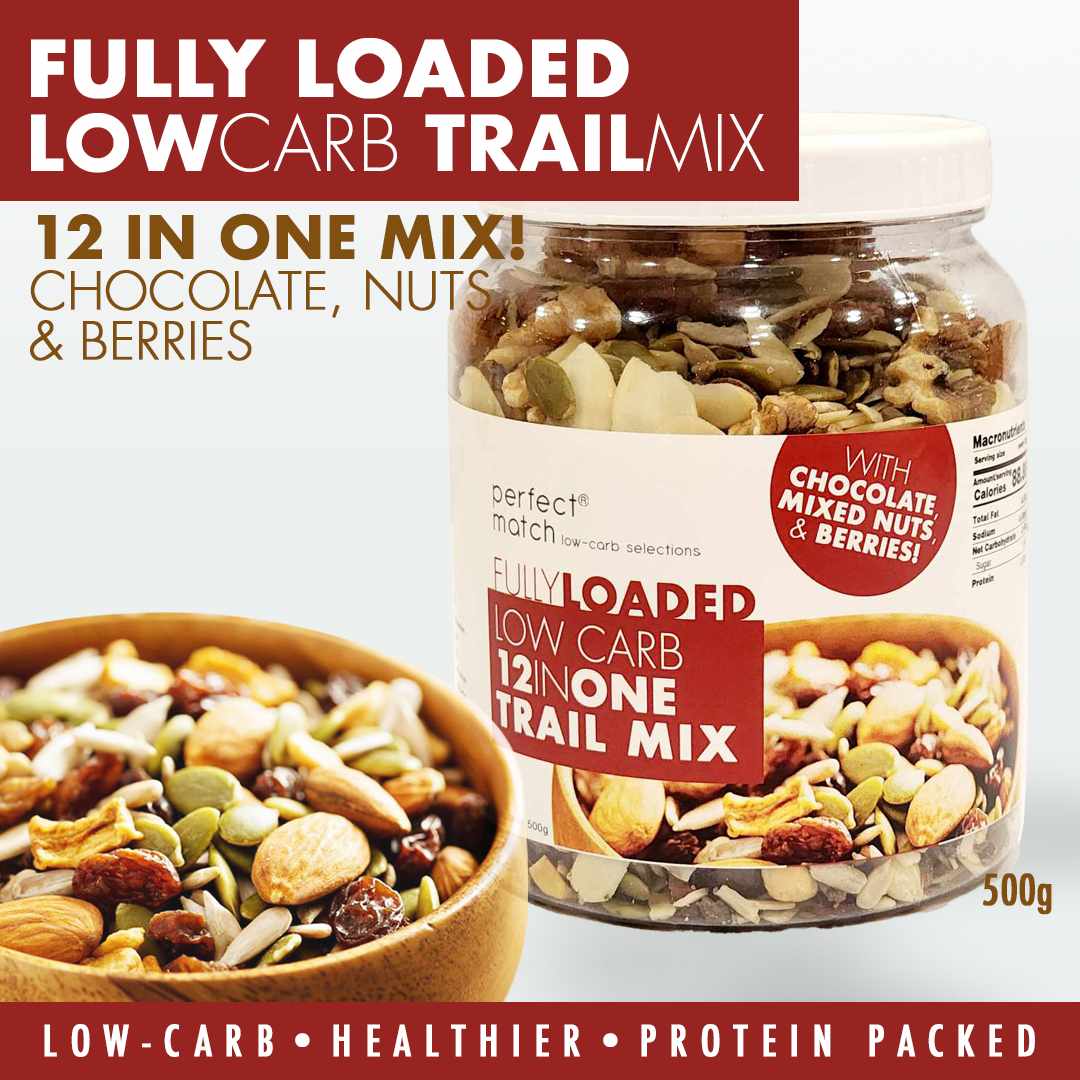 PerfectMatch Low-carb® l Low-Carb Trail Mix l Fully Loaded 12-in-1 l Chocolates, Mixed Nuts, Berries l 100grams