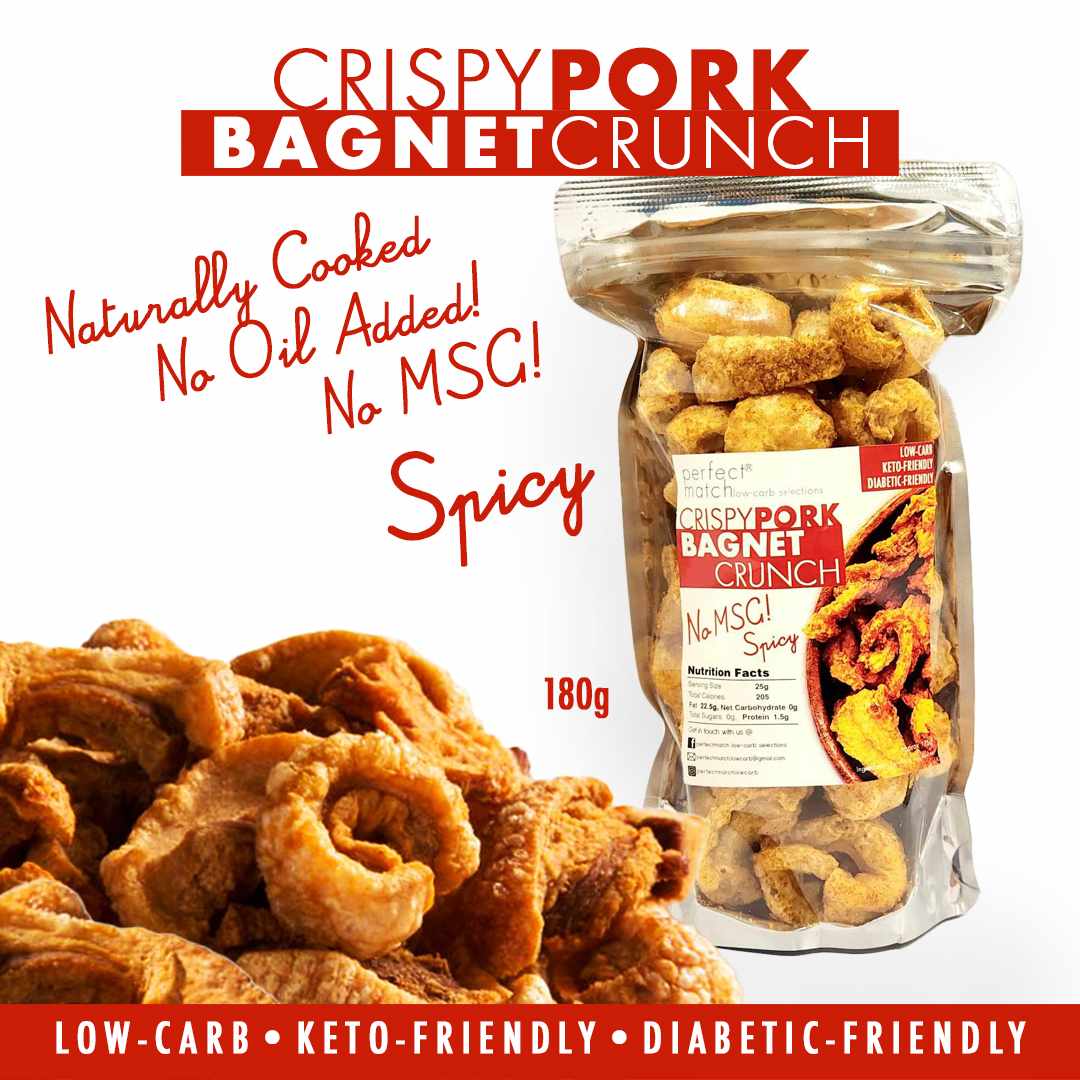 PerfectMatch Low-carb® l Low-Carb Trail Mix l Pork Bagnet Crunch l Original or Spicy I Keto-friendly l 180 grams
