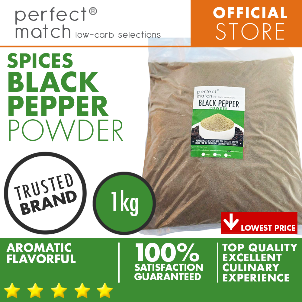 PerfectMatch Low-carb® I Black Pepper Powder I Organic Spices I Top Quality Spices