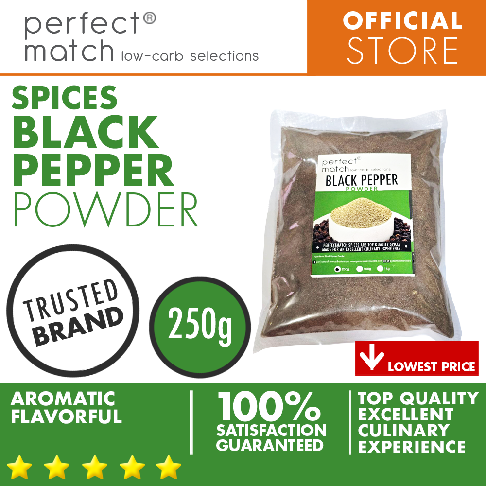 PerfectMatch Low-carb® I Black Pepper Powder I Organic Spices I Top Quality Spices