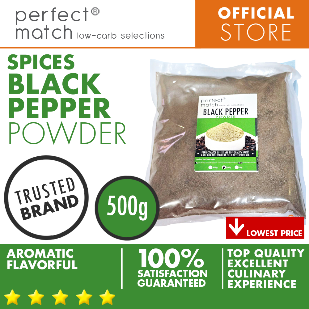 PerfectMatch Low-carb® I Black Pepper Powder I Organic Spices I Top Quality Spices