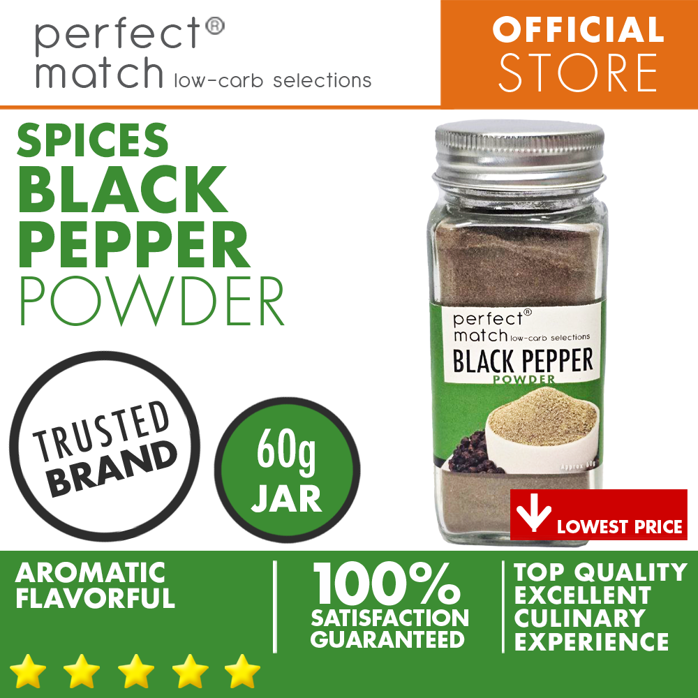 PerfectMatch Low-carb® I Black Pepper Powder I Organic Spices I Top Quality Spices