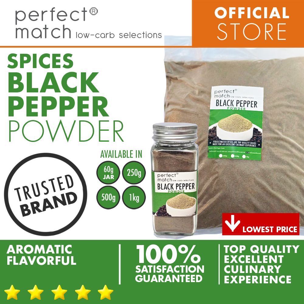 PerfectMatch Low-carb® I Black Pepper Powder I Organic Spices I Top Quality Spices