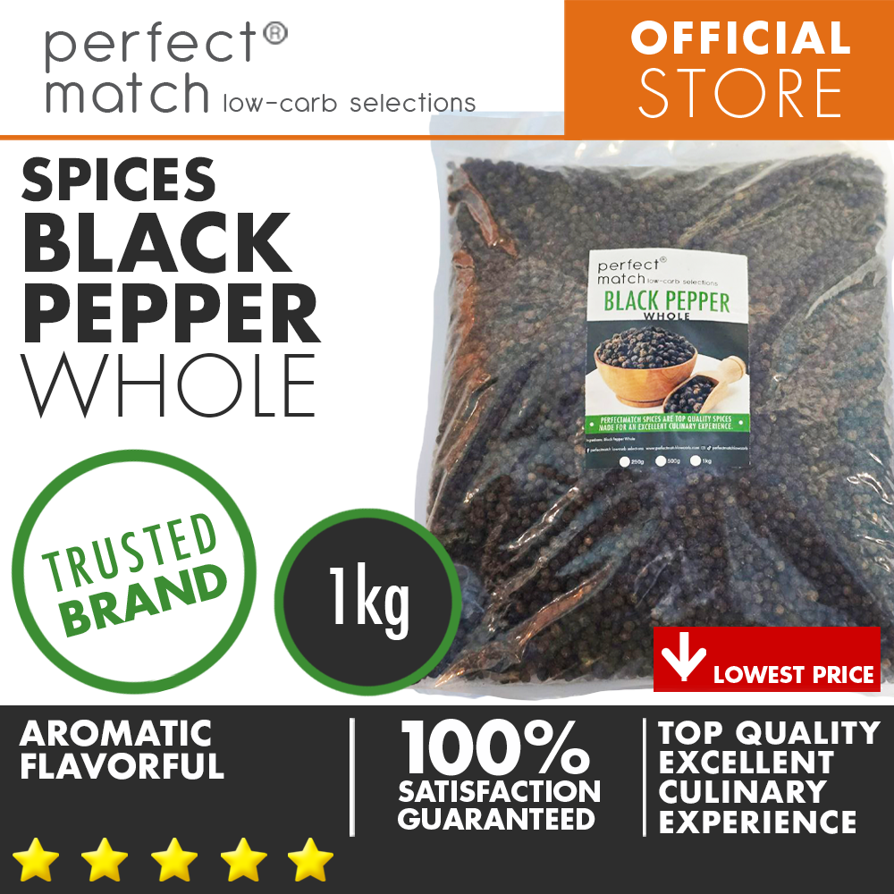 PerfectMatch Low-carb® I Black Pepper Whole I Organic Spices I Top Quality Spices