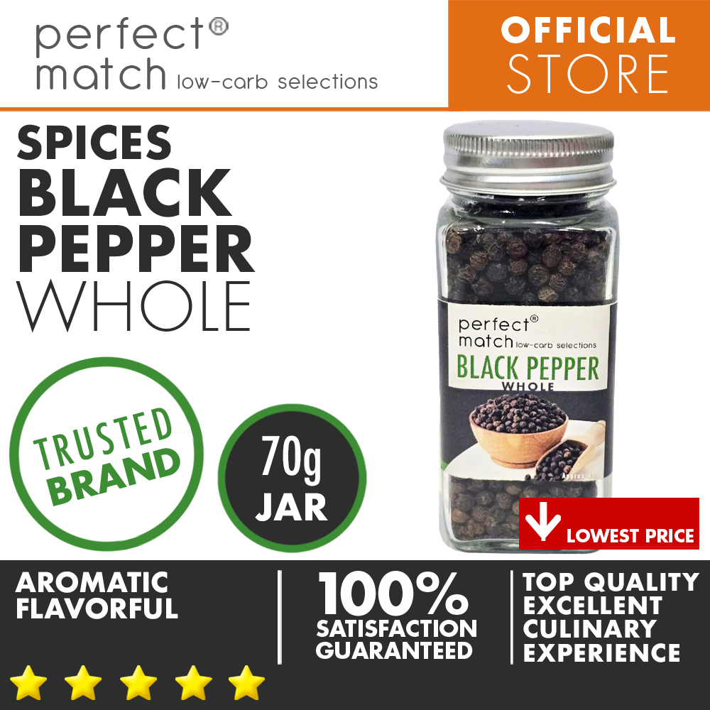 PerfectMatch Low-carb® I Black Pepper Whole I Organic Spices I Top Quality Spices