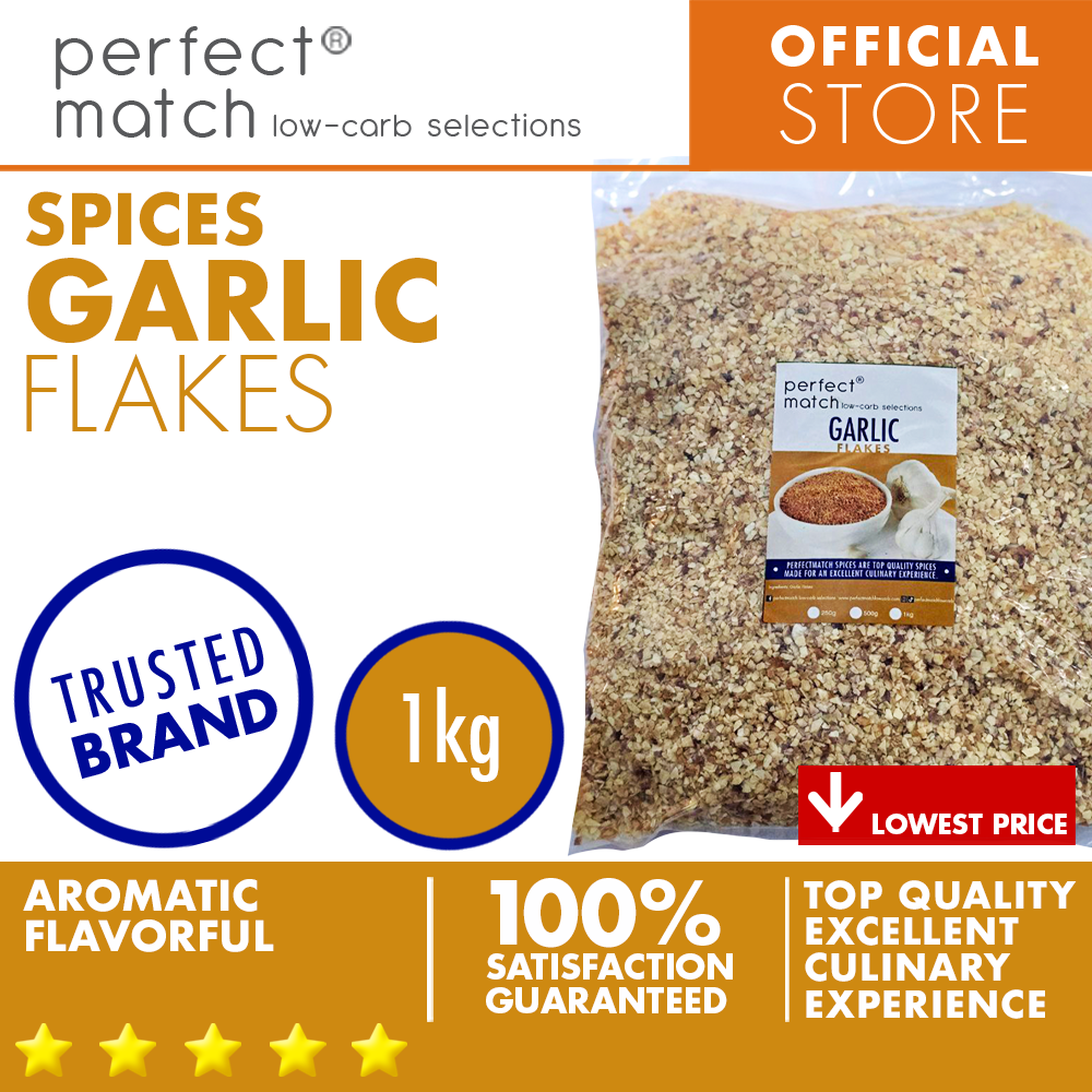 PerfectMatch Low-carb® I Garlic Flakes I Organic Spices I Top Quality Spices