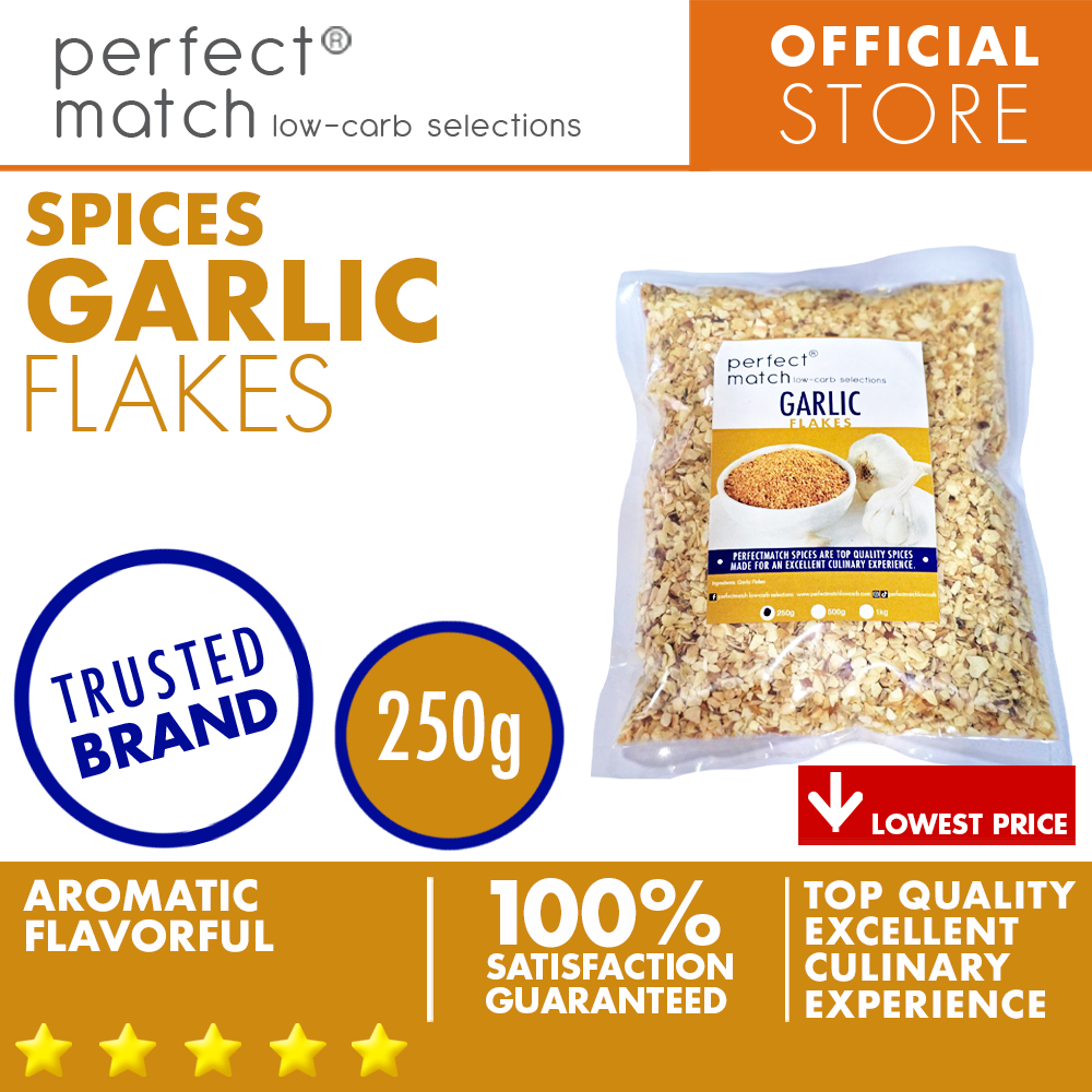 PerfectMatch Low-carb® I Garlic Flakes I Organic Spices I Top Quality Spices