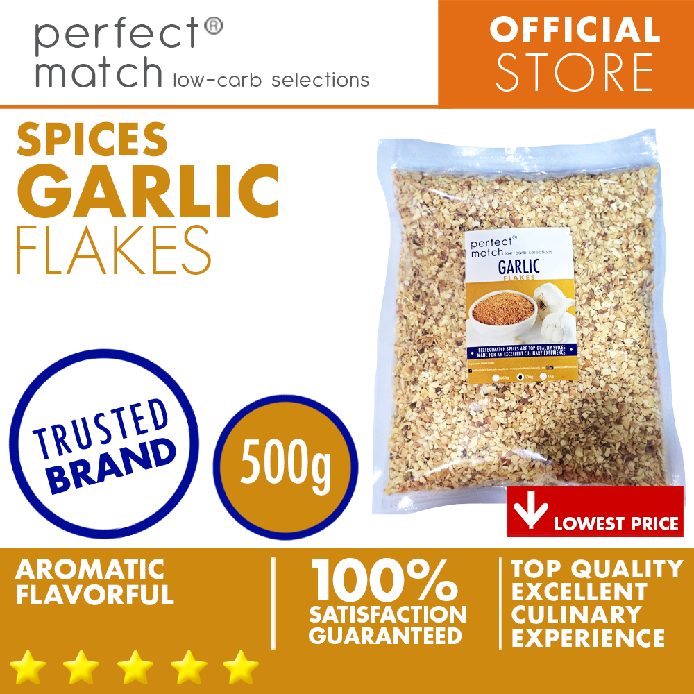 PerfectMatch Low-carb® I Garlic Flakes I Organic Spices I Top Quality Spices