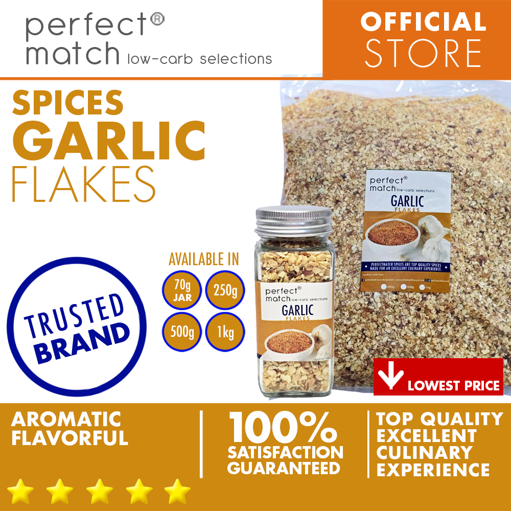 PerfectMatch Low-carb® I Garlic Flakes I Organic Spices I Top Quality Spices