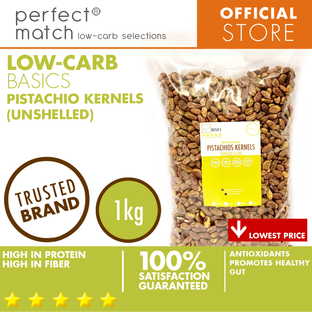 PerfectMatch Low-carb® | Pistashio Kernels | Unshelled | High in Protein | High in Fiber