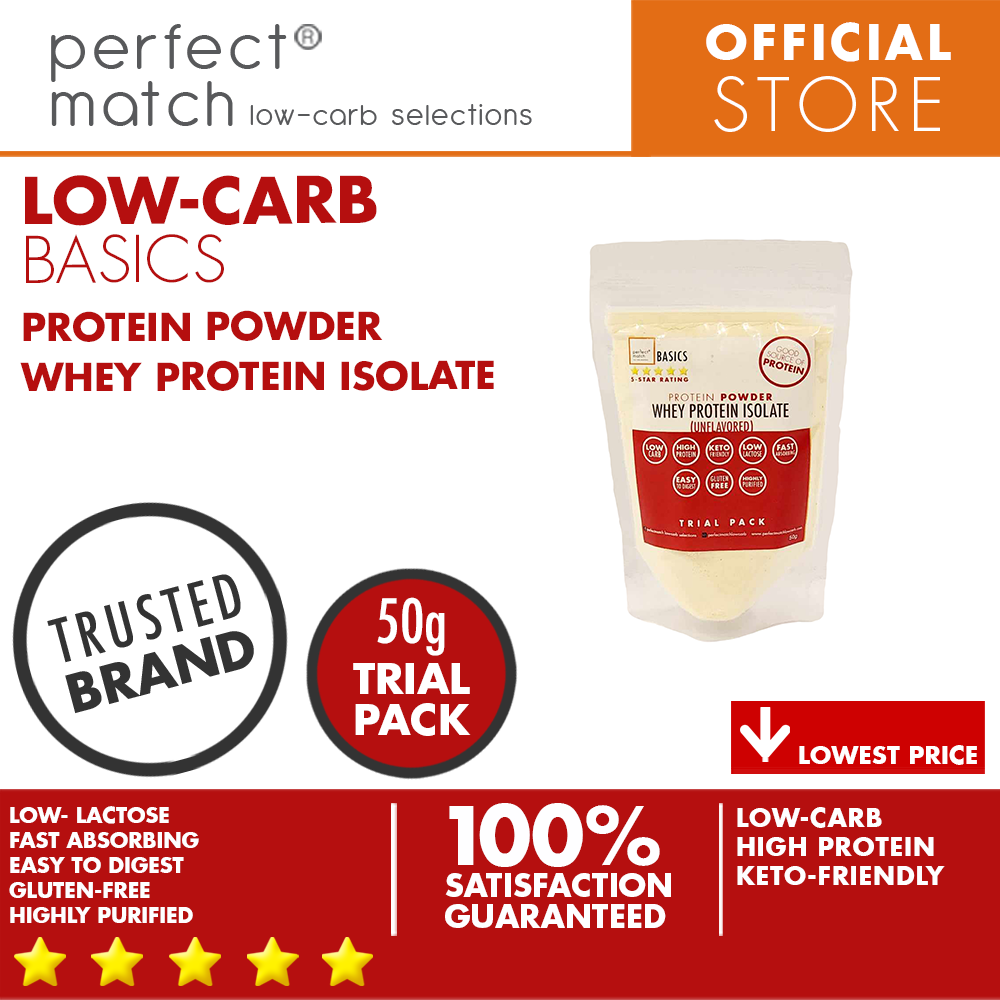 PerfectMatch Low-carb | Whey Protein Isolate | High-Protein Powder | Keto-Friendly | Low-Lactose | Gluten-Free | Highly Purified | Fast Absorbing | Easy to Digest