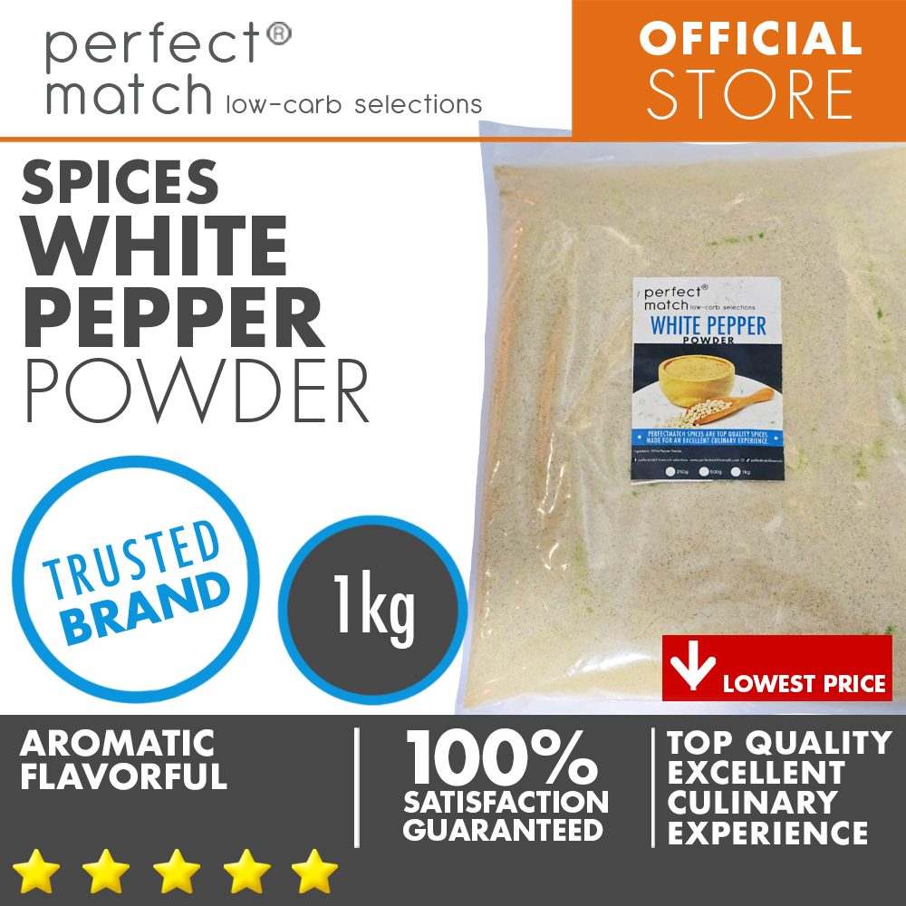 PerfectMatch Low-carb® I White Pepper Powder I Organic Spices I Top Quality Spices