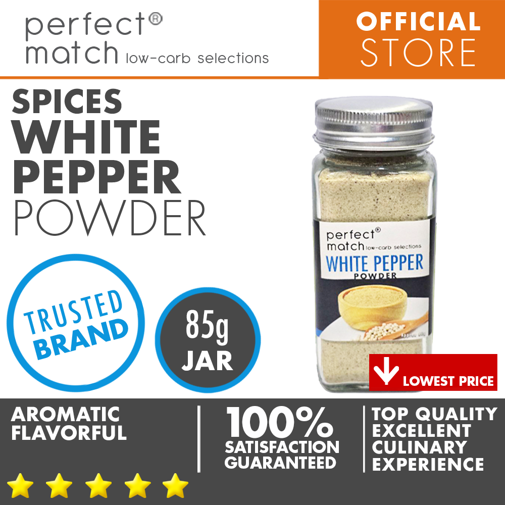 PerfectMatch Low-carb® I White Pepper Powder I Organic Spices I Top Quality Spices