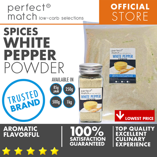 PerfectMatch Low-carb® I White Pepper Powder I Organic Spices I Top Quality Spices