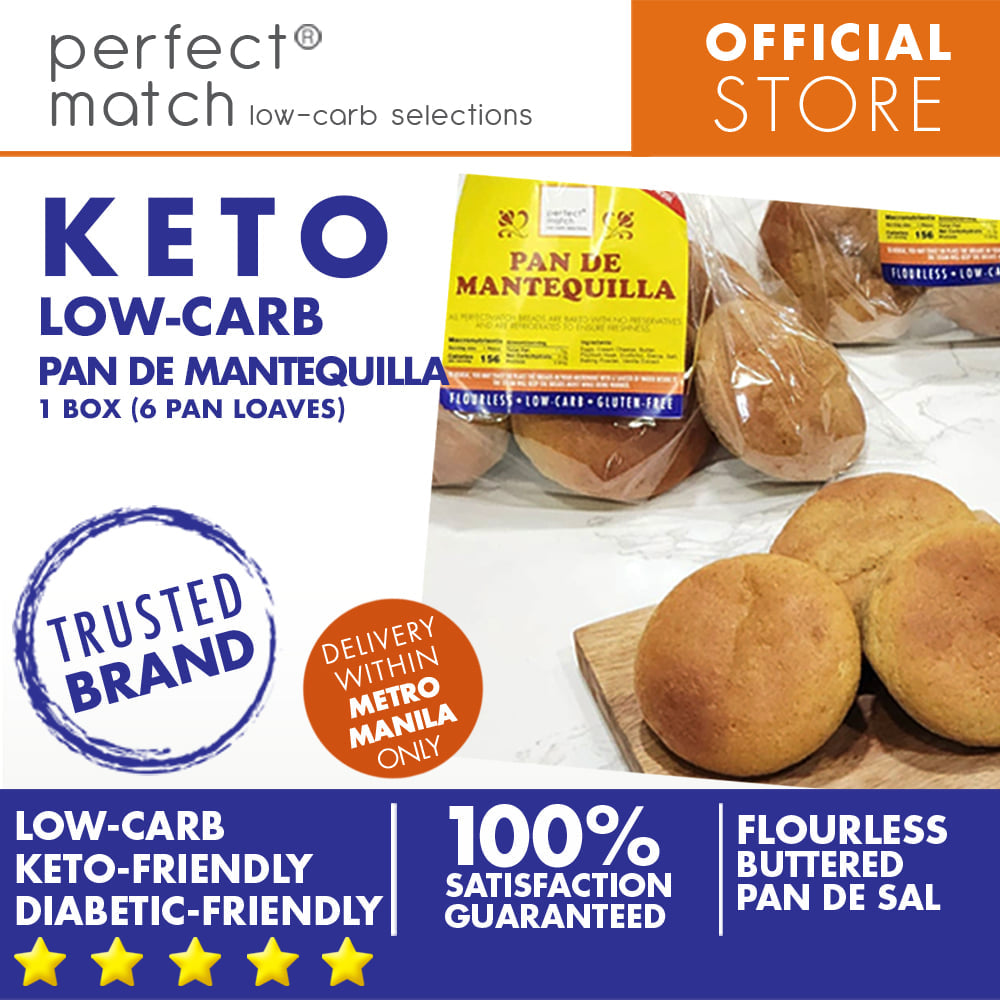 PerfectMatch Low-carb® l Keto Flourless Pan de Mantequilla l 6 Pieces Big Pandesal