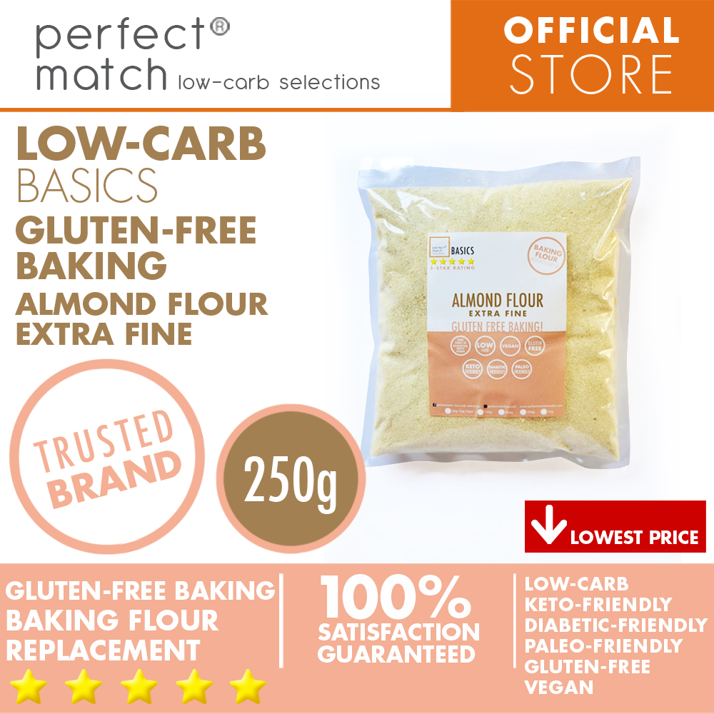 PerfectMatch Low-carb® l Almond Flour -Extra Fine l Keto-Friendly l Paleo-Friendly l Gluten-Free l Diabetic- Friendly l Dairy-Free l Vegan l NEW PRODUCT!