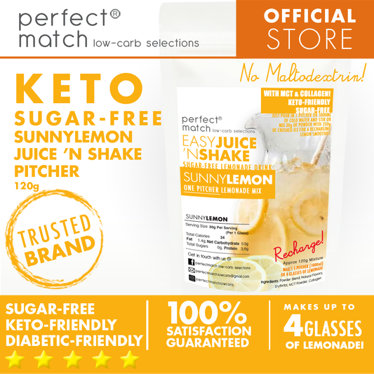 PerfectMatch Low-carb® l Keto Juice N’ Shake l Sunny Lemonade l Pitcher Size l Sugar-free