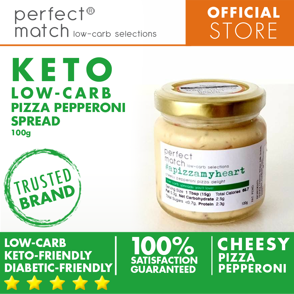 PerfectMatch Low-carb l Keto Pizza Pepperoni Spread l Apizzamyheart 100gl Sugarfree