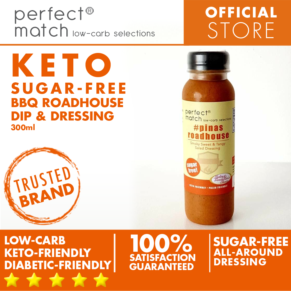 PerfectMatch Low-carb l Keto Creamy Smoky Salad Dip & Dressing l Pinas Roadhouse 300ml l Sugarfree