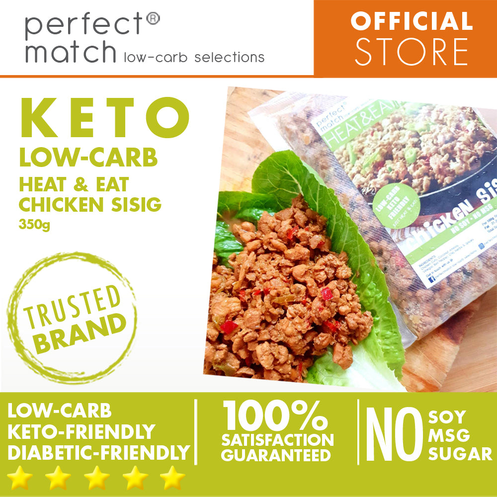 PerfectMatch Low-carb l Heat & Eat l Keto Chicken Sisig l  No Soy  l No Sugar l  No MSG  l 350g